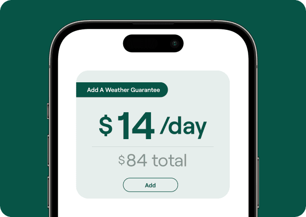 Add a weather guarantee info box